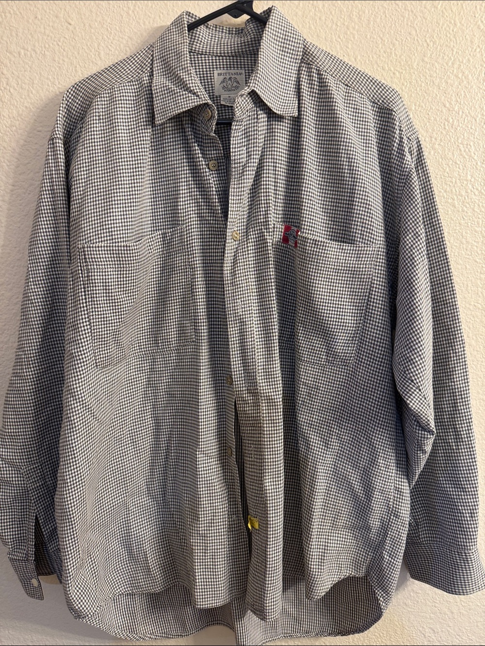 Classic Men's Button-Down Check Shirt - Gray/White
